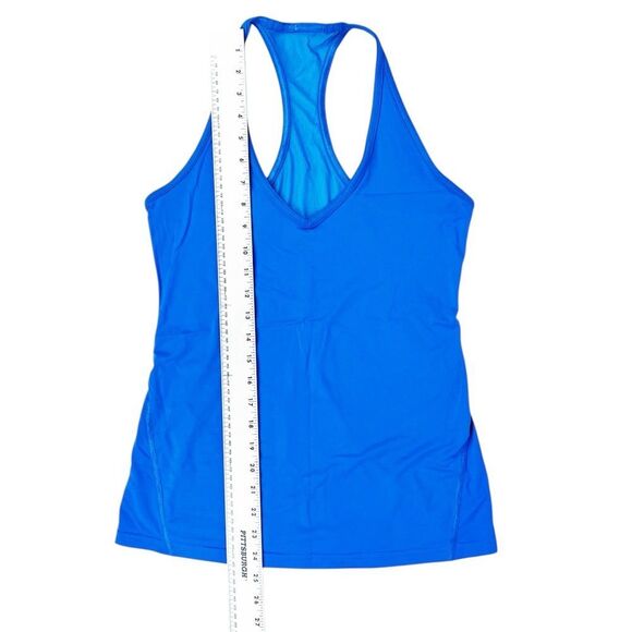Lululemon Wild And Free Tank Top Bright Shocking Blue Mesh Back Size 6 - Picture 6 of 8